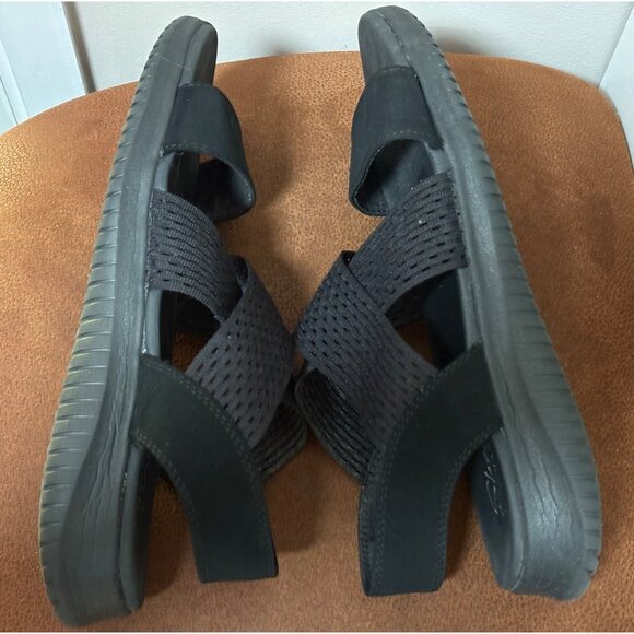 SKECHERS YOGA FOAM WOMENS SLINGBACK SLIP ON BLACK SANDALS SIZE 10 COMFORT LIGHT - Picture 5 of 8